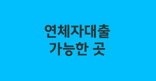 연체자대출 한도 500만원까지 지원